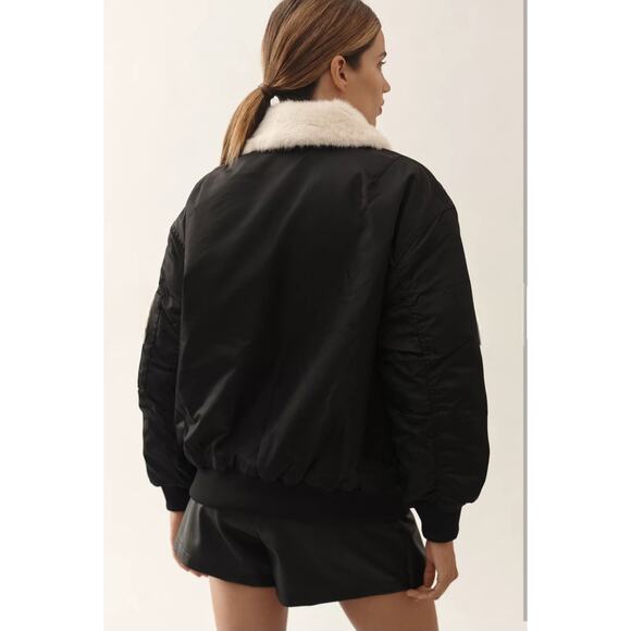 NWT Anthropologie NVLT Faux Fur Bomber Jacket - Picture 3 of 9